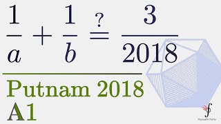 An Ingenious Solution Strategy  Putnam 2018 A1 [upl. by Camfort]