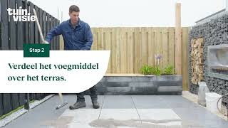 Tuinvisie Terrastegels voegen met voegmortel [upl. by Bianchi694]