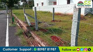 Barbed Wire Fence  Fencing contractors  SS FENCING WORKS [upl. by Oikim]