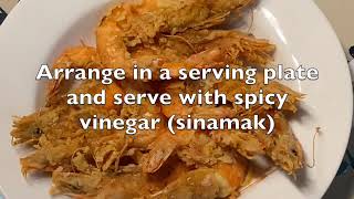 Crispy Nilasing Na Hipon DeepFried Wine Marinated Shrimp [upl. by Joung]