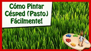 🌱Cómo Pintar el Césped🌱  Pasto en Óleo 🎨 [upl. by Olmstead]