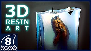 Making beautiful and perfect paintings 3D with resin art  Diorama  thalassophobia [upl. by Anitsrik]