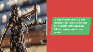 Concorso Ufficio del Processo Ministero Giustizia  3946 posti [upl. by Audris971]