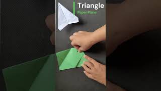 How To Make a PAPER AIRPLANE EASY  TRIANGLE PLANE  paperplane shorts2024 easypaperplane [upl. by Oigres]