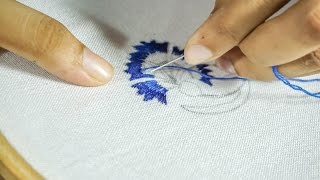 Thread Embroidery Designs  DIY Hand Stitching  HandiWorks 95 [upl. by Ayocal]