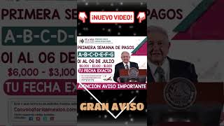 📌💵semana de pagos para los adultos mayores beneficiarios de la Pensión Bienestar ¿QUIEN COBRA HOY [upl. by Eiramllij]