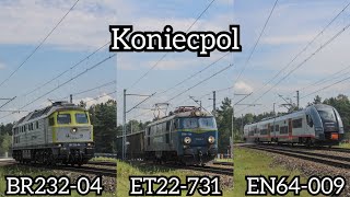 Pociągi Koniecpol  Ludmiła Captrain Polska Byk PKP Cargo i Kaktus POLREGIO [upl. by Adahsar]