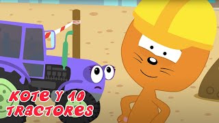 KOTÉ Y 10 TRACTORES INFANTILES 🚜🚜 El gatito Koté 🐱 Canciones para niños 🎵 [upl. by Nylecyoj22]