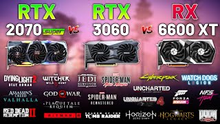 RTX 2070 SUPER vs RTX 3060 vs RX 6600 XT in 2023 Test in 20 Games 2K [upl. by Odnalor492]