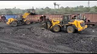 LIUGONG 856H BS4 WHEEL LOADER WORKING IN WAGON LOADING  KONARK INFRACORE [upl. by Nalyd739]