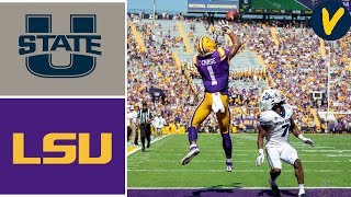 Utah State vs 5 LSU Week 6 College Football Highlights 2019 [upl. by Humo288]