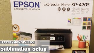 EPSON XP4205 SUBLIMATION SETUP WITH CHIPLESS FIRMWARE [upl. by Anetsirhc]