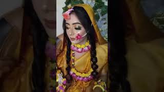 Haldi glam bride💃trending makeupshortsvideo music youtubeshorts dance [upl. by Idoj]