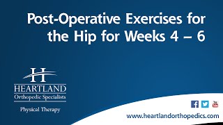 PostOperative Exercises Weeks 46 for Total Hip Replacement [upl. by Notsua]