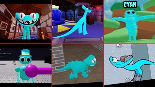 Cyan in different rainbow friends games 🩵 [upl. by Eninahpets]