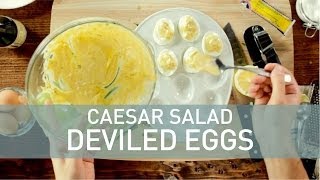 Caesar Salad Deviled Eggs Food Deconstructed [upl. by Ama]