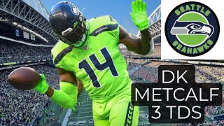 DK Metcalf Highlights 2023 3 TDS vs Cowboys [upl. by Anerat]