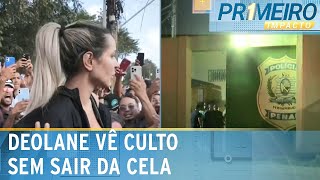 Deolane Bezerra acompanha culto evangélico dentro da cela  Primeiro Impacto 130924 [upl. by Relyt]