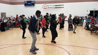 6 THEY ATE BOTH OF THESE LINE DANCEs UP amp LEFT NO CRUMBS HAA PreKwanzaa Line Dance Fundraiser [upl. by Leahplar]