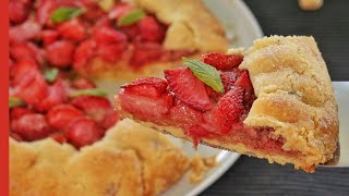 NoFuss  MinimalIngredient  Strawberry Galette Recipe 🍓 [upl. by Davis796]