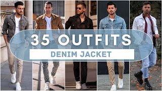 35 Ways to Style Denim Jacket for Fall 2022  DENIM SHIRTS  Mens Fashion [upl. by Christmas]