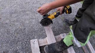 Dewalt DCG405 18v angle grinder [upl. by Nnaeiluj450]