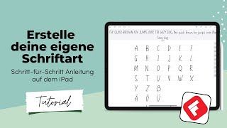 So erstellst du deine eigene Schriftart auf deinem iPad  Fontself Tutorial [upl. by Moynahan]