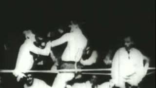 Boxing match in 1894 Corbett vs Courtney on Kinetograph [upl. by Ataymik]