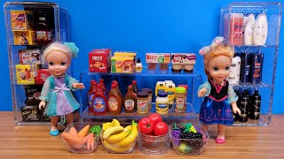 Grocery  Elsa amp Anna toddlers are shopping at the supermarket [upl. by Auston]