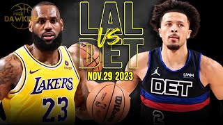 Los Angeles Lakers vs Detroit Pistons Full Game Highlights  Nov 29 2023  FreeDawkins [upl. by Annauqahs]