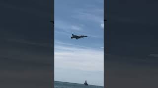 US Navy Boeing EA18G Growler retracting gear  Jones Beach Airshow 2023 flynavy boeing aviation [upl. by Johathan]