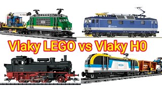 Train LEGO vs Train HO 371 ČD Locomotive H0 DB 74 🤔🚂🚃 [upl. by Gibb]