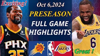 Phoenix Suns vs Los Angeles Lakers FULL GAME Oct 62024  NBA TODAY  NBA HIGHLIGHTS NBA Preseason [upl. by Bellis138]