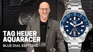 TAG Heuer Aquaracer Blue Dials Review  SwissWatchExpo [upl. by Colin]