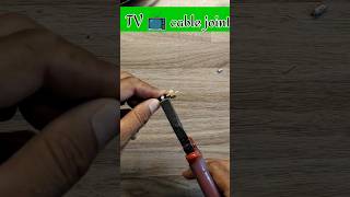 How To Connect Dish Tv Cable Joint Firmly  Antenna Tv Cable Joint  Coaxial Cable Joint shorts [upl. by Hourihan]