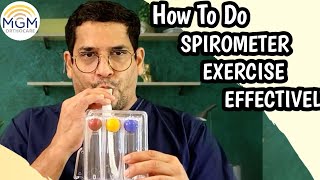 HOW TO DO SPIROMETER EXERCISE EFFECTIVELY  mgmorthocare  asthma [upl. by Haleigh288]