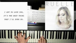 I Get To Love You  Ruelle  Piano [upl. by Sibyls630]