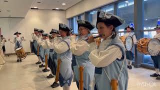 Towpath fife and drum performing in the Rochester airport for the honor fight missin 85 2024 [upl. by Anneirda]