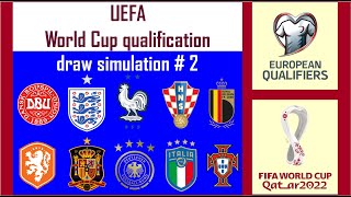 Qatar 2022  UEFA qualifiers  draw simulation 2 [upl. by Pierrette500]