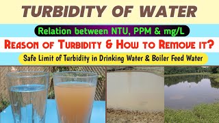 Turbidity of Water  Unit of Turbidity  Relation between NTU PPM amp mgL [upl. by Torie77]