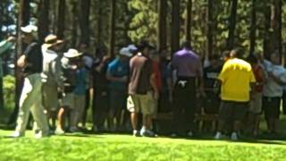 Michael Jordan places bet with fan 2011 July Lake Tahoe American Century golf event [upl. by Ahsenrac862]