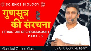 गुणसूत्र की संरचना  Structure of Chromosome  Part  2 Science Biology Gurukul By GK Guru amp Team [upl. by Dot]