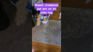 Bissell crosswave pet pro on an area rug cleaningtips cleaning clean bissell [upl. by Spalla723]