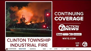 Everything we know about the massive industrial fire amp explosion in Clinton Twp [upl. by Pincince]