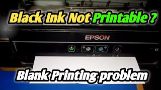 Epson Black ink not printing L380  Black page not working [upl. by Dickey]