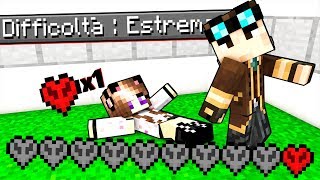 RESTIAMO CON UN CUORE SU MINECRAFT A DIFFICOLTÀ ESTREMA [upl. by Hanyaz]