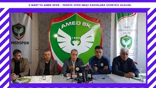 8 Martta Amed SporPendik Spor maçı kadınlara ücretsiz olacak [upl. by Drolet896]