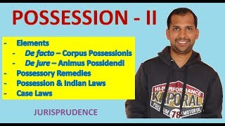 Elements of Possession  Remedy  Possession in Indian Context  Jurisprudence [upl. by Ibed]