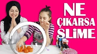 Kapaktan Ne Çıkarsa Slime Challenge  Eğlenceli Slime Challenge [upl. by Farant]