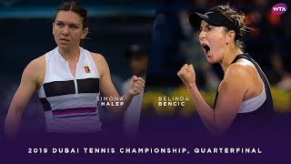 Simona Halep vs Belinda Bencic  2019 Dubai Quarterfinal  WTA Highlights [upl. by Nosidam974]